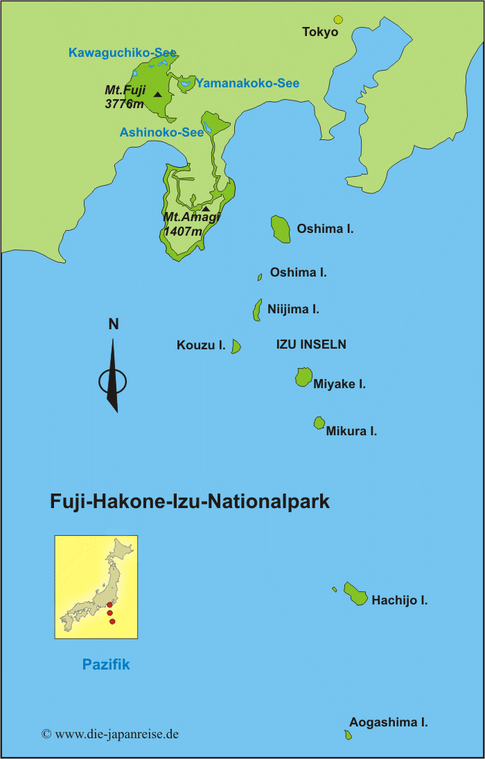 Karte Fuji-Hakone-Izu-Nationalpark