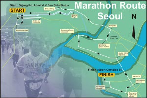Karte Seoul Marathon