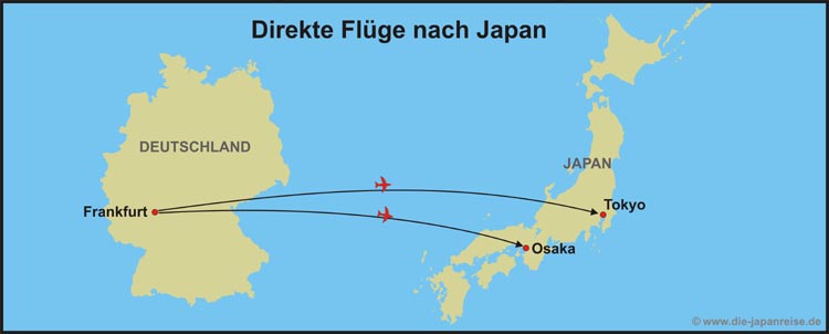 Direkte Flüge nach Japan