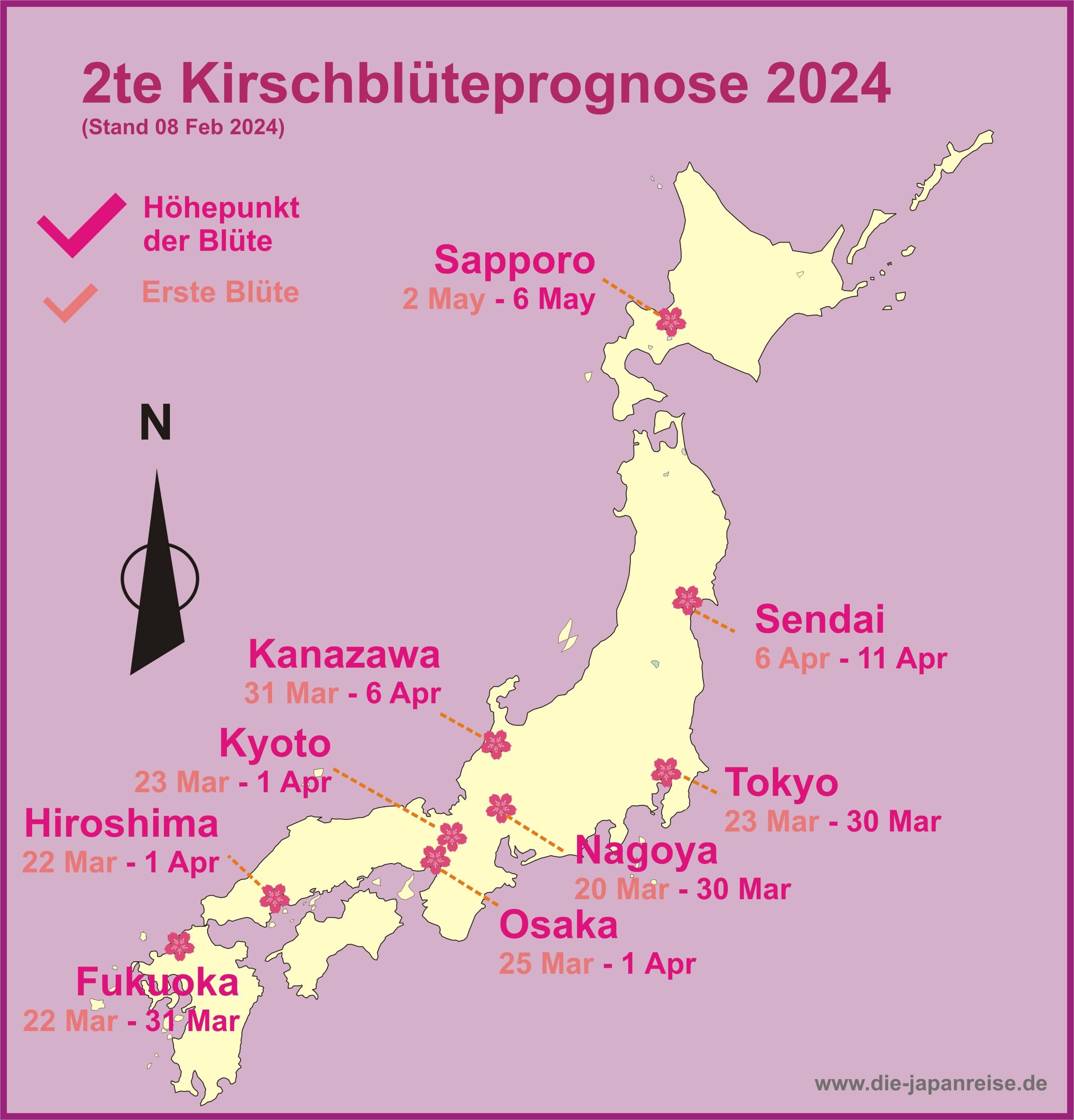 Kirschblüte Sakura in Japan. 2te Vorschau 2024